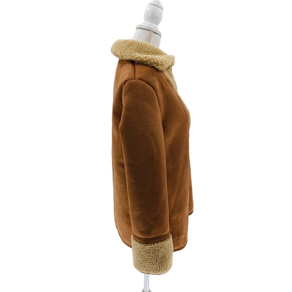 Tuckernuck | NEW Stella Camel Shearling 1/4 Zip Sherpa Jacket Size XS - Picture 8 of 15